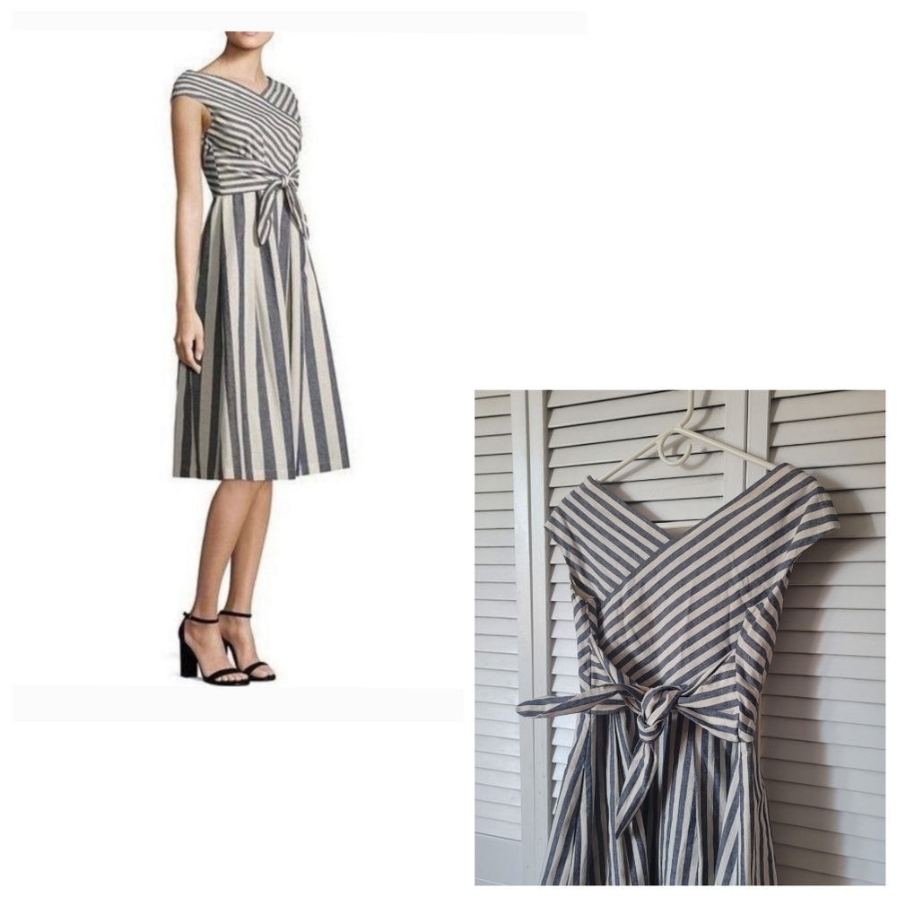 Lafayette 148 New York Ximena Stripe Dress, Size M